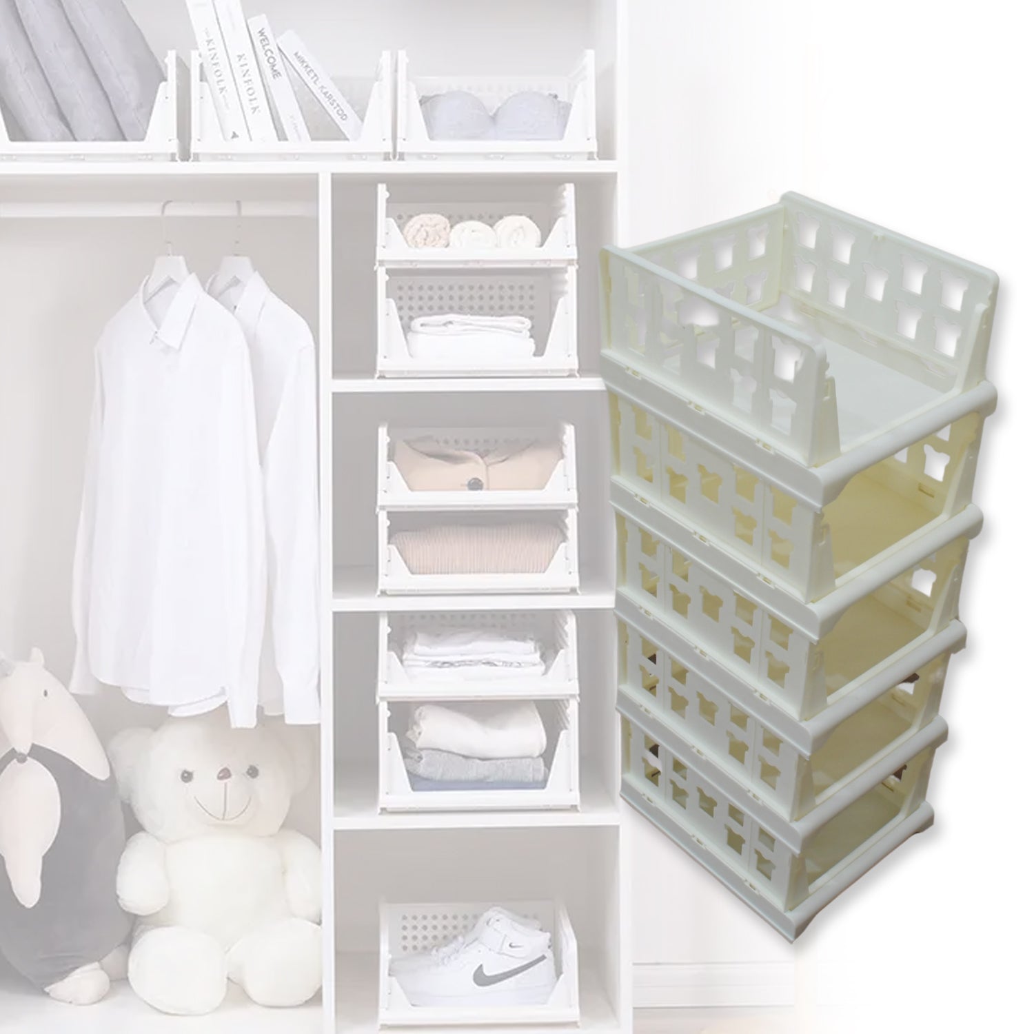 7888 5 Layer Stackable Multifunctional Storage,for Clothes Foldable Drawer Shelf Basket Utility Cart Rack Storage Organizer Cart for Kitchen, Pantry Closet, Bedroom, Bathroom, Laundry (5 Layer 1 Pc) 7888 5 Layer Stackable Multifunctional Storage,for Clothes Foldable Drawer Shelf Basket Utility Cart Rack Storage Organizer Cart for Kitchen, Pantry Closet, Bedroom, Bathroom, Laundry (5 Layer 1 Pc)